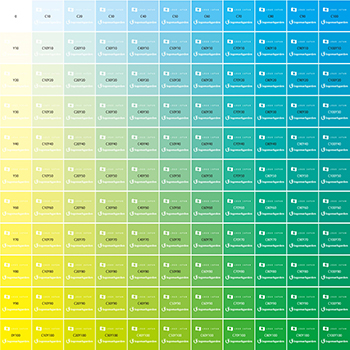 ロゴの色を決める Cmyk色見本 プロセスカラーチャート ロゴ制作販売のロゴマークガーデン